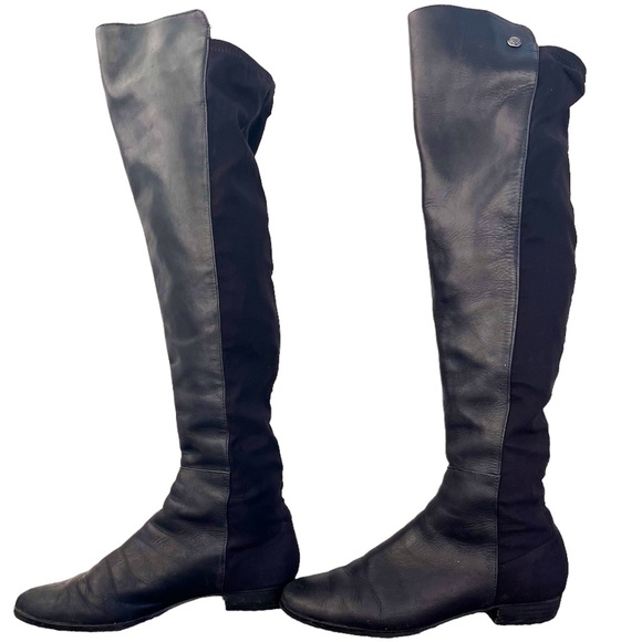 Vince Camuto Shoes - Vince Camuto Karita Over the knee Leather Black Riding  Boots